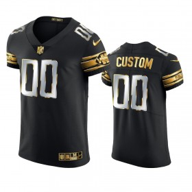 Miesten Detroit Lions NFL Pelipaita Custom Musta Golden Edition